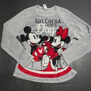 Disney Mickey and Minnie Gray and Red Sweatshirt
